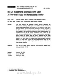 Do ICT Investments Decrease Firm Size? A Firm-level Study on Manufacturing Sector