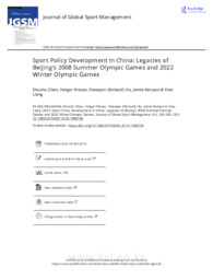 Sport Policy Development in China: Legacies of Beijing’s 2008 Summer Olympic Games and 2022 Winter Olympic Games