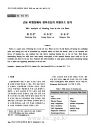 군용 비행장에서 청력손실의 위험요소 분석