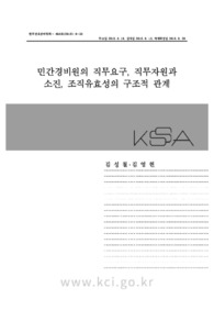 민간경비원의 직무요구, 직무자원과 소진, 조직유효성의 구조적 관계