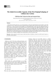 The Initial Irreversible Capacity of the First Doping/Undoping of Lithium into Carbon