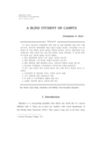 A BLIND STUDENT ON CAMPUS