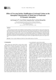 Effect of Two-step surface Modification of Activated CArbon on the Adsorption characteristics of Metak Ions in WastewaterII. Dynamic Adsorption  
