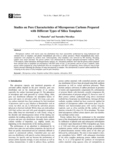 Studies on Pore Characteristics of Microporous Carbons Prepared with Different Types of Silica Templates