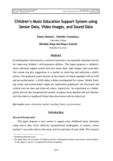 Children’s Music Education Support System using Sensor Data, Video Images, and Sound Data