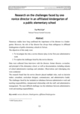 Research on the challenges faced by one novice director in an affiliated kindergarten of a public elementary school