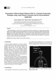 Preparation of Boron Doped Fullerene Film by a Thermal Evaporation Technique using Argon Plasma Treatment and Its Electrochemical Application