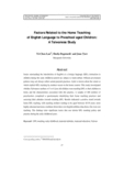Factors Related to the Home Teaching of English Language to Preschool aged Children: A Taiwanese Study