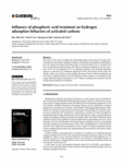 Influence of phosphoric acid treatment on hydrogen adsorption behaviors of activated carbons