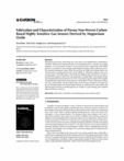 Fabrication and Characterization of Porous Non-Woven Carbon Based Highly Sensitive Gas Sensors Derived by Magnesium Oxide