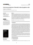Facile mass production of thermally reduced graphene oxide