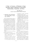A Study of Contents of Education in Upper Secondary School in Reference to International Understanding, Cooperation, and Peace
