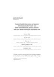 Implicit Health Information in Cigarette Advertisements for Youth- and Adult-Oriented Brands between the Preand Post- Master Settlement Agreement Eras