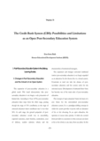The Credit Bank System (CBS): Possibilities and Limitations as an Open Post-Secondary Education System