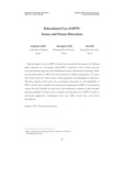 Educational Use of IPTV: Issues and Future Directions