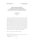 Effects of Distance Education via Synchronous Video Conferencing on Attitude Changes of Korean and Japanese Students