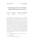 Factors Influencing Teachers’ Use of Technology and PBL in Middle School Science Classrooms
