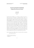 Lessons Learned from Conducting Design-Based Research Studies