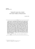 Training EFL Learners How to Benefit from Teacher Feedback in Writing Revision