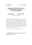 Manifestations of Helping Behavior among Preschool Children in a Laboratory School in the Philippines