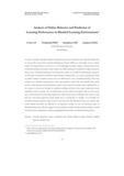 Analysis of Online Behavior and Prediction of Learning Performance in Blended Learning Environments