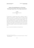 Analysis of Learning Experience on Team-based Technology Design Project of Non-Engineering Students