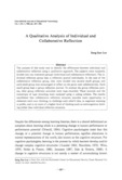 A Qualitative Analysis of Individual and Collaborative Reflection