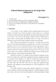 A Neural Network Approach to Air Cargo Fleet Assignment