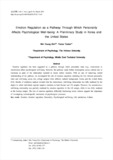 Emotion Regulation as a Pathway Through Which Personality Affects Psychological Well-being: A Preliminary Study in Korea and the United States
