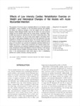 Effects of Low intensity Cardiac Rehabilitation Exercise on Weight and Histological Changes of Rat Models with Acute Myocardial Infarction