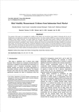 Risk Volatility Measurement: Evidence from Indonesian Stock Market