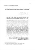 Do Good Writers Use More Ellipses in Writing?
